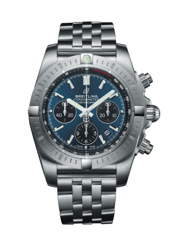 [AB0115101C1A1 (aka: AB011510.CA01.389A)] Chronomat B01 Chronograph 44 Stainless Steel / Blackeye Blue / Bracelet