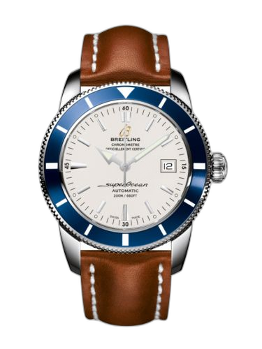 [A1732116.G717.433X] Superocean Heritage 42 Stainless Steel / Blue / Stratus Silver / Calf