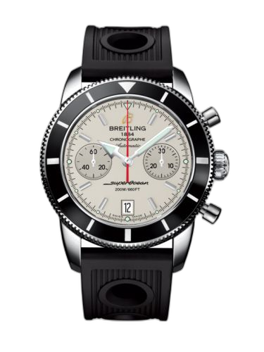 [A2337024.G753.200S] Superocean Heritage 44 Chronograph Stainless Steel / Black / Silver / Rubber