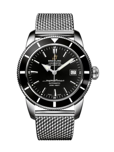 [A1732124.BA61.154A] Superocean Heritage 42 Stainless Steel / Black / Volcano Black / Milanese
