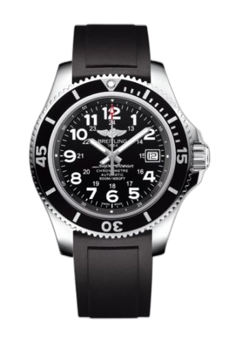 [A17365C9.BD67.132S] Superocean II 42 Stainless Steel / Volcano Black / Rubber