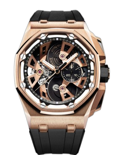 [26421OR.OO.A002CA.01] Royal Oak Offshore Tourbillon Chronograph Pink Gold