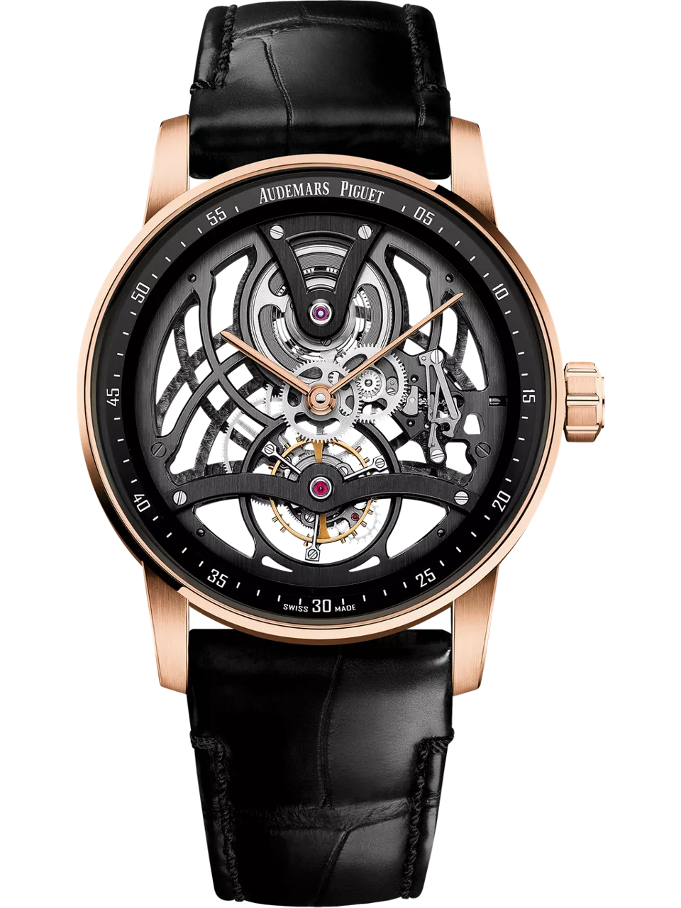 [26600OR.OO.D002CR.01] CODE 11.59 Tourbillon Openworked Red Gold / Black