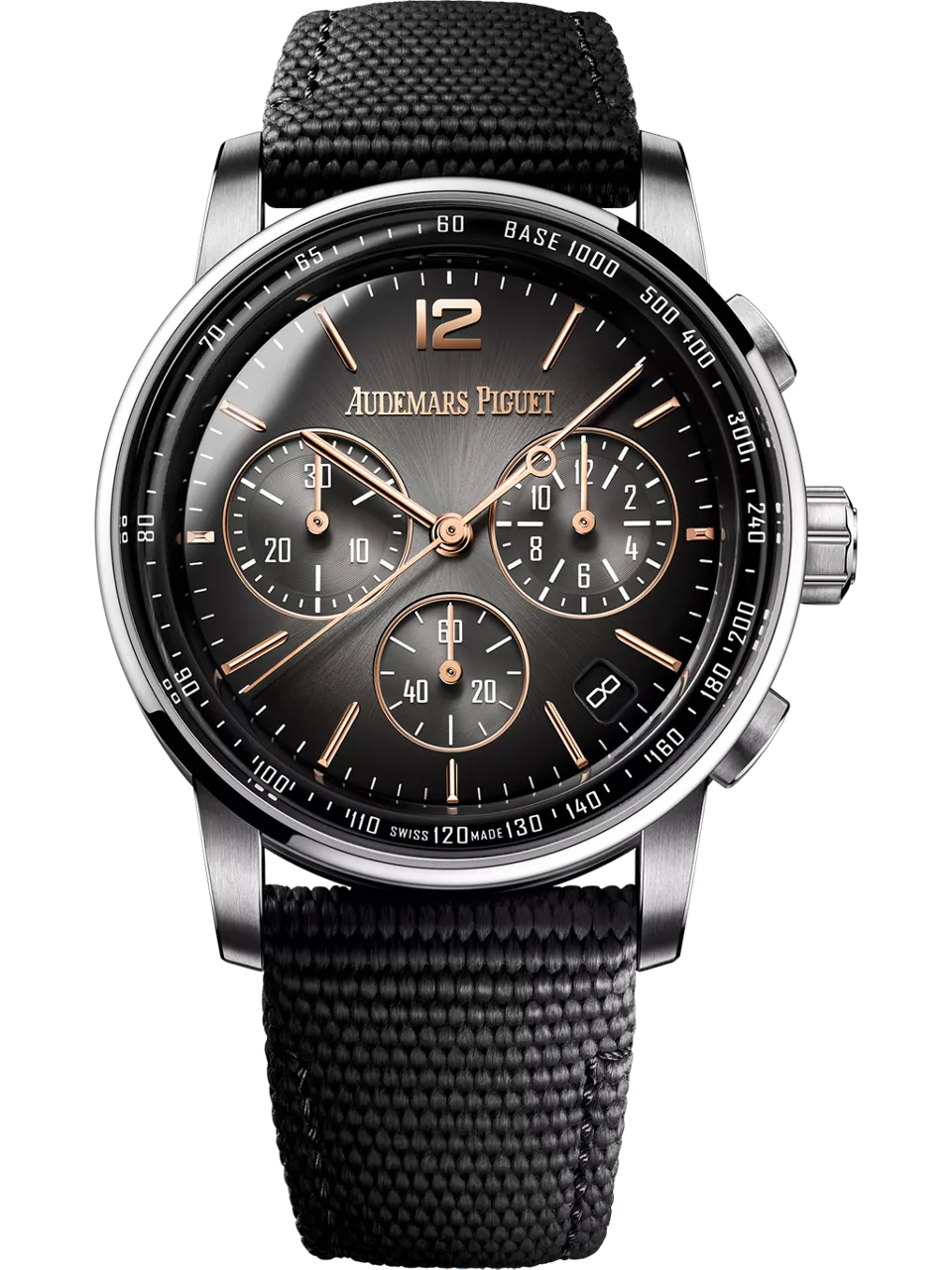 [26393CR.OO.A002KB.01] CODE 11.59 Chronograph Selfwinding White Gold / Rose Gold / Grey / Fabric