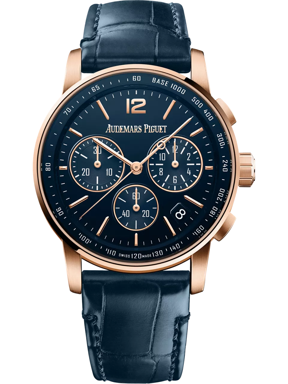 [26393OR.OO.A321CR.01] CODE 11.59 Chronograph Selfwinding Pink Gold / Blue