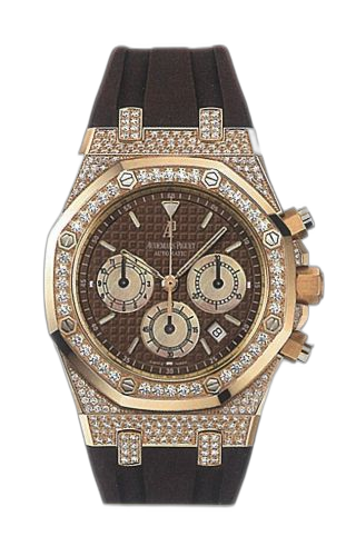 [26129OR.ZZ.D080CA.01] Royal Oak 26129 Chronograph Pink Gold / Brown