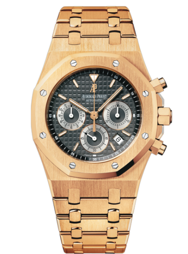 [25960OR.OO.1185OR.03] Royal Oak 25960 Chronograph Pink Gold / Brown