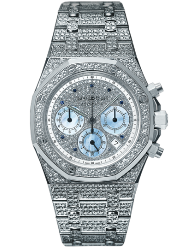 [25978BC.ZZ.1190BC.01] Royal Oak 25978 Chronograph White Gold / Diamond / Silver