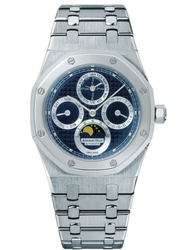 [25820SP.OO.0944SP.02] Royal Oak Perpetual Calendar Stainless Steel / Platinum / Dark Blue