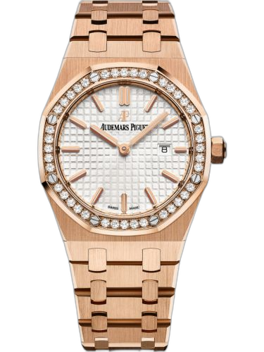 [67651OR.ZZ.1261OR.01] Royal Oak 67651 Quartz Pink Gold / Silver / Bracelet