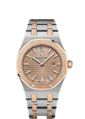[67650SR.OO.1261SR.01] Royal Oak 67650 Quartz Stainless Steel / Pink Gold / Pink / Bracelet