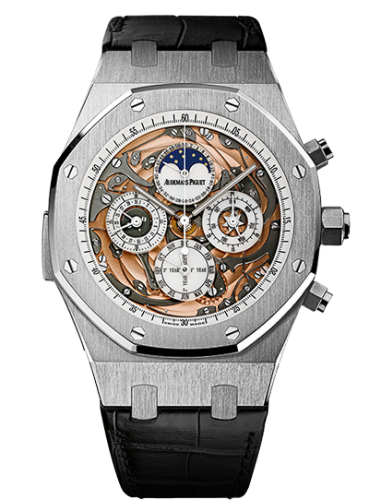 [26552BC.OO.D002CR.01] Royal Oak Grande Complication Openworked White Gold / Strap