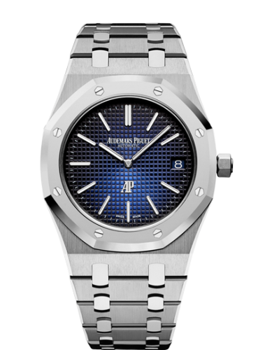 [15202IP.OO.1240IP.01] Royal Oak Extra-Thin Titanium / Platinum / Blue
