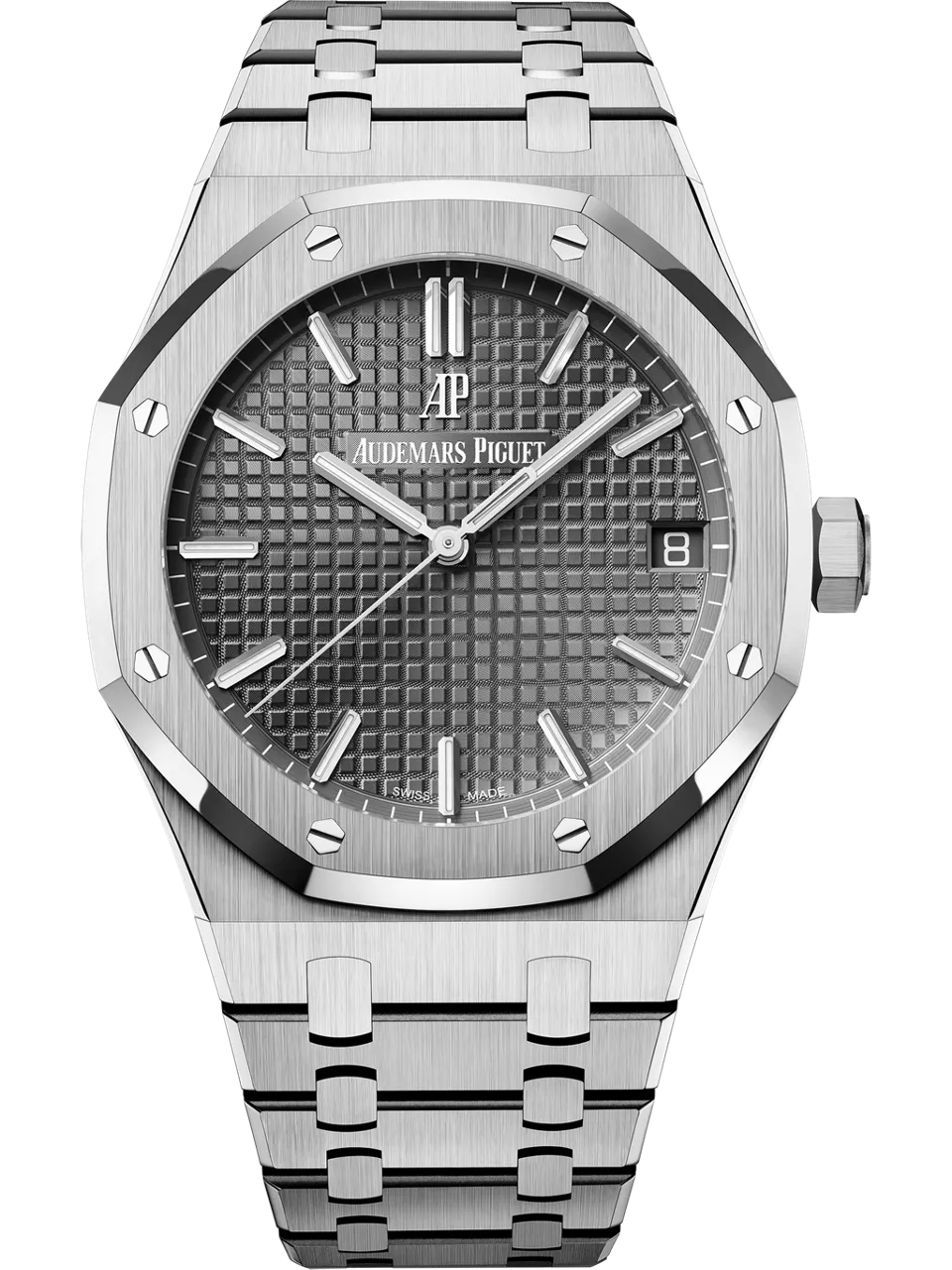 [15500ST.OO.1220ST.02] Royal Oak 15500 Stainless Steel / Grey