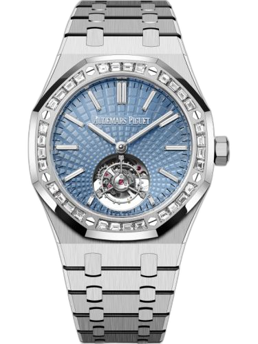 [6535PT.ZZ.1220PT.01] Royal Oak Self-Winding Flying Tourbillon Platinum / Baguette / Ice Blue
