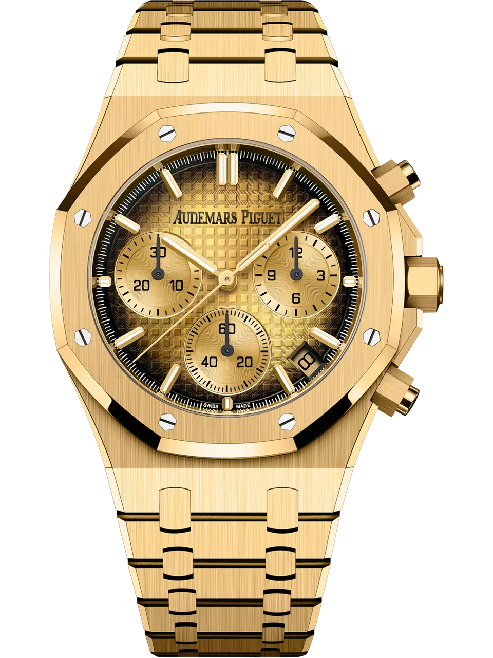 [26240BA.OO.1320BA.02] Royal Oak Chronograph 41 Yellow Gold / Smoked Champagne