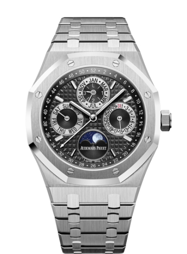 [26597PT.OO.1220PT.01] Royal Oak Perpetual Calendar 41 Platinum / Black