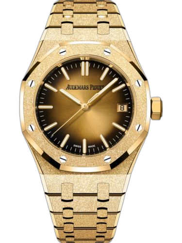 [15550BA.GG.1356BA.01] Royal Oak Selfwinding 37 Frosted Yellow Gold / Smoked Champagne