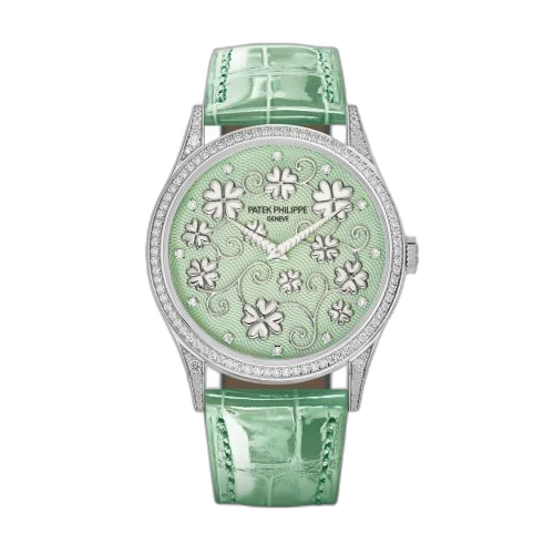[5077/101G-001] Calatrava 5077G Pictures in Relief / Four-Leaf Clover