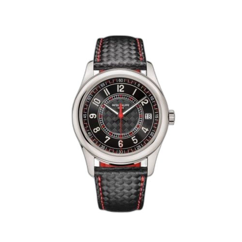 [6007G-010] Calatrava White Gold / Black - Red