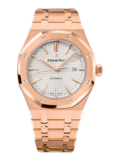 [15400OR.OO.1220OR.02] Royal Oak 15400 Pink Gold / Silver