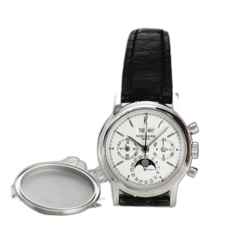 [3970EP-021] Perpetual Calendar Chronograph 3970 Platinum / Silver Stick