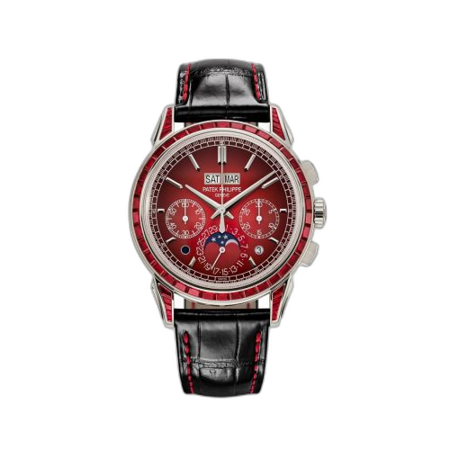 [5271/12P-010] Perpetual Calendar Chronograph 5271 Platinum - Ruby / Red