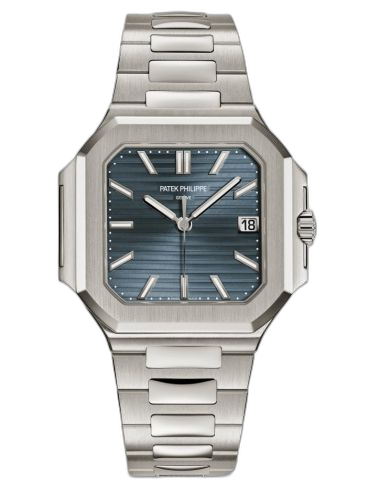 [7128/1G-001] Cubitus Date 40 White Gold / Blue