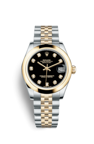 [178243-0045] Datejust 31 Rolesor Yellow Domed / Jubilee / Black Diamond