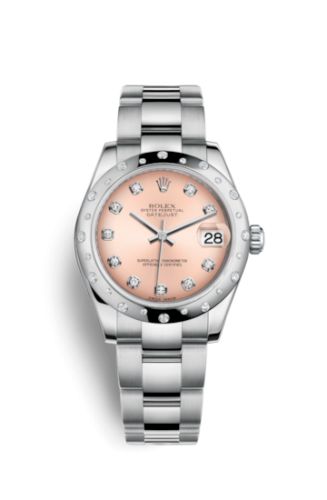 [178344-0067] Datejust 31 Stainless Steel Domed Diamond / Oyster / Pink - Diamond