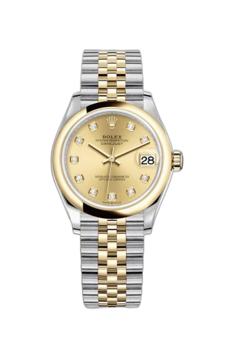 [278243-0026] Datejust 31 Stainless Steel/ Yellow Gold / Domed / Champagne - Diamond / Jubilee