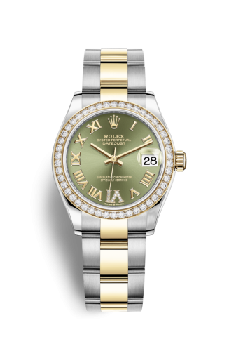 [278383rbr-0015] Datejust 31 Stainless Steel / Yellow Gold / Diamond / Olive - Roman / Oyster