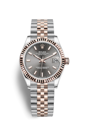 [278271-0018] Datejust 31 Stainless Steel/ Rose Gold / Fluted / Grey / Jubilee