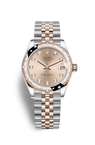 [278341rbr-0024] Datejust 31 Stainless Steel/ Rose Gold / Domed - Diamond / Rose - Diamond / Jubilee