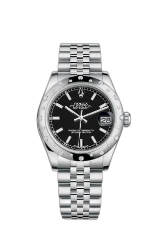 [178344-0044] Datejust 31 Stainless Steel Domed Diamond / Jubilee / Black