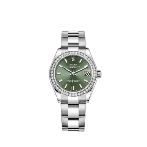 [278384rbr-0021] Datejust 31 Stainless Steel Diamond / Oyster / Green