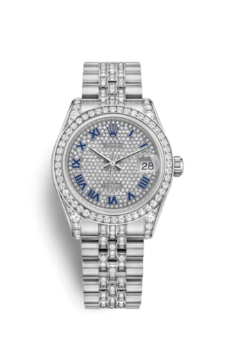 [178159-0044] Datejust 31 White Gold Diamond / Jubilee Diamond / Paved Roman