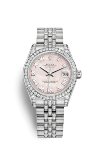 [178159-0014] Datejust 31 White Gold Diamond / Jubilee Diamond / Pink MOP Roman