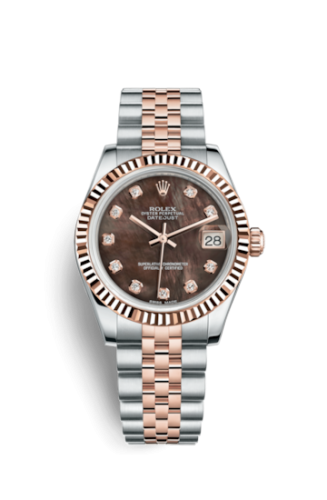 [178271-0032] Datejust 31 Rolesor Everose Fluted / Jubilee / Black MOP