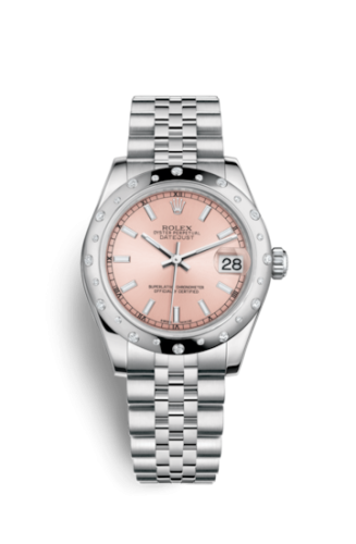 [178344-0043] Datejust 31 Stainless Steel Domed Diamond / Jubilee / Pink