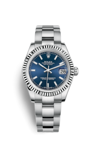 [178274-0038] Datejust 31 Stainless Steel Fluted / Oyster / Blue