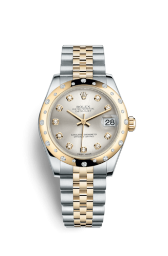 [178343-0023] Datejust 31 Rolesor Domed Diamond / Jubilee / Silver Diamond
