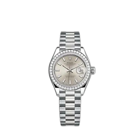 [279139RBR-0006] Lady-Datejust 28 White Gold - Diamond / President / Silver
