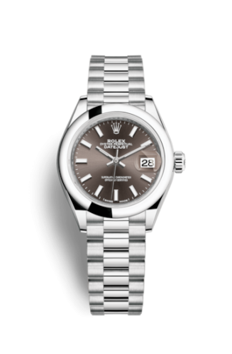 [279166-0009] Lady-Datejust 28 Platinum Domed / President / Dark Grey