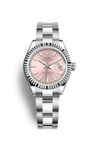 [279174-0002] Lady-Datejust 28 Stainless Steel Fluted / Pink / Oyster