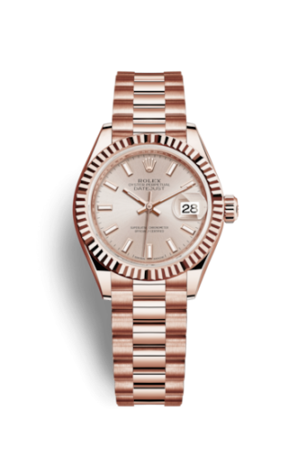 [279175-0001] Lady-Datejust 28 Everose Fluted / President / Sundust