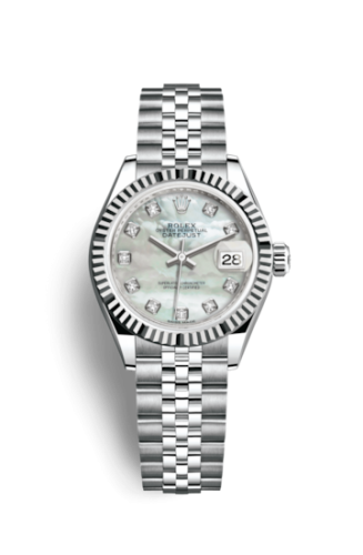 [279174-0009] Lady-Datejust 28 Stainless Steel Fluted / MOP / Jubilee