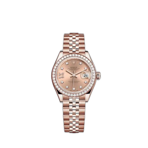 [279135RBR-0030] Lady-Datejust 28 Rose Gold / Diamond / Rose - Diamond / Jubilee