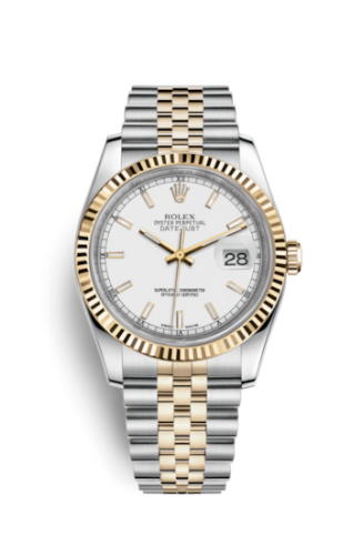 [116233-0200] Datejust 36 Rolesor Yellow Fluted / Jubilee / White