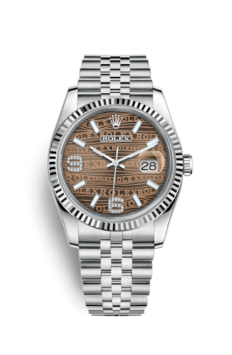 [116234-0158] Datejust 36 Stainless Steel Fluted / Jubilee / Bronze Wave